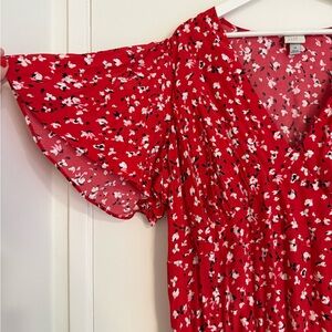 A new day Red Floral Maxi Dress